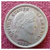 Nice 1898 Barber Dime