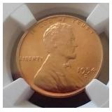 1954-D Wheat Penny - NGC MS65 Red
