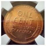 1954-D Wheat Penny - NGC MS65 Red