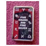 5 Gram Silver Bar