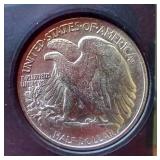Slabbed Uncirculated 1945 Walking Liberty Half Dollar