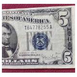 Nice 1934 Silver Certificate $5 Note