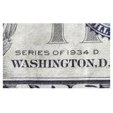 Nice 1934 Silver Certificate $5 Note