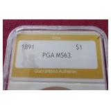 1891 Morgan Dollar - PGA MS63