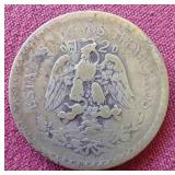 (2) Vintage Mexico Part Silver Peso Coins