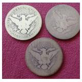 (3) Barber Half Dollars