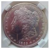 1885-S Morgan Dollar PGA MS63+ - Nice Coin!