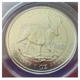 2013 Canadian Wildlife 1 oz Silver Antelope Coin - ANACS MS69
