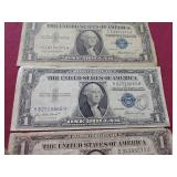 (3) Silver Certificate $1 Notes