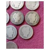 (16) Silver Dimes - Mostly Barber