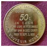 (10) 1958 Minnesota Centennial 50c Tokens