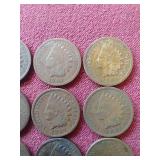 (15) Indian Pennies - All 1800s