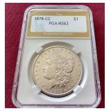 1878-CC Morgan Dollar - PGA MS63 - Nice!