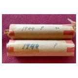 (2) 1944 Wheat Penny Rolls