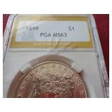 Awesome Low Mintage 1899 Morgan Dollar - PGA MS63