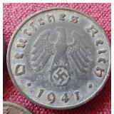 (3) WW2 German Third Reich Coins