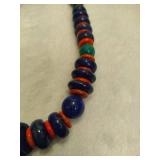 925 Jay King DTR Blue Lapis Orange Turquoise Necklace