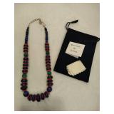 925 Jay King DTR Blue Lapis Orange Turquoise Necklace