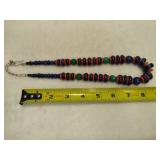925 Jay King DTR Blue Lapis Orange Turquoise Necklace
