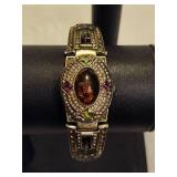 Heidi Daus Art Deco Style Hinged Bangle Watch