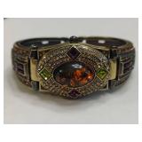 Heidi Daus Art Deco Style Hinged Bangle Watch