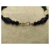 925 Jay King DTR Black Agate & White Quartz Necklace