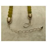 925 Jay King DTR Green Amber Beaded Necklace