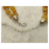 925 Jay King DTR Natural Yellow Opal Beaded Necklace