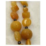 925 Jay King DTR Natural Yellow Opal Beaded Necklace