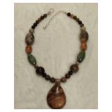 925 Jay King DTR Jasper & Agate Beaded Necklace