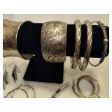 Lot of Assorted Silver Tone Jewelry