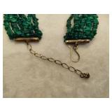 925 Jay King DTR Seven Strand Malachite Waterfall Necklace