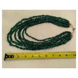 925 Jay King DTR Seven Strand Malachite Waterfall Necklace