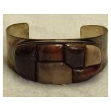 925 Jay King DTR Petrified Wood Mix & Stone Pendant & Cuff Bracelet
