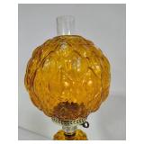 Boudoir Double Ball Amber Color Glass Lamp