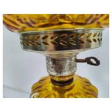 Boudoir Double Ball Amber Color Glass Lamp