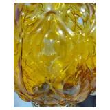 Boudoir Double Ball Amber Color Glass Lamp