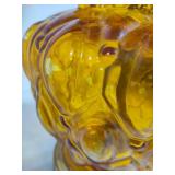 Boudoir Double Ball Amber Color Glass Lamp