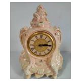 Lampshire Pink & White Opalescent Clock
