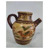 Japanese Hand Carved & Hand Painted Clay Pottery