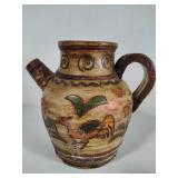 Japanese Hand Carved & Hand Painted Clay Pottery