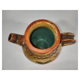 Japanese Hand Carved & Hand Painted Clay Pottery