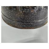 Vintage Large Speckled Black Enamelware Coffee Pot