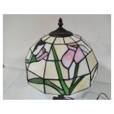 Tiffany Style Butterfly & Flower Stained Glass Table Lamp