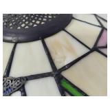 Tiffany Style Butterfly & Flower Stained Glass Table Lamp