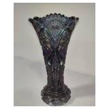 Imperial Smoked Carnival Glass Vase