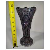 Imperial Smoked Carnival Glass Vase