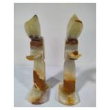 Carved Onyx Bookends