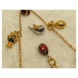 Joan Rivers Faberge Egg & Assorted Charm Necklace