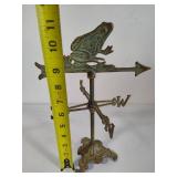 Brass Frog Weathervane